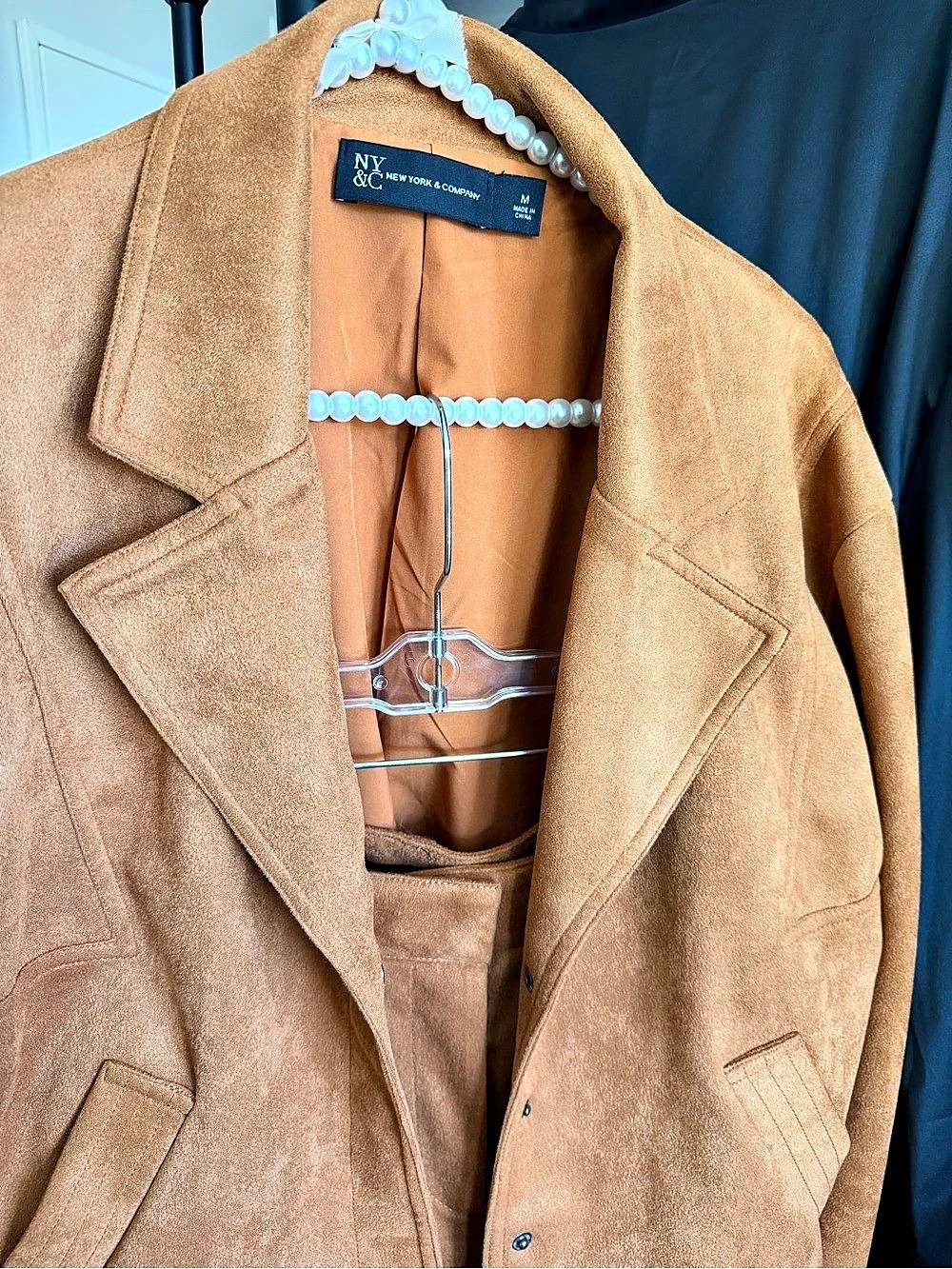 Western Style Faux Suede Jacket and Pants Set - Picture 6 of 8